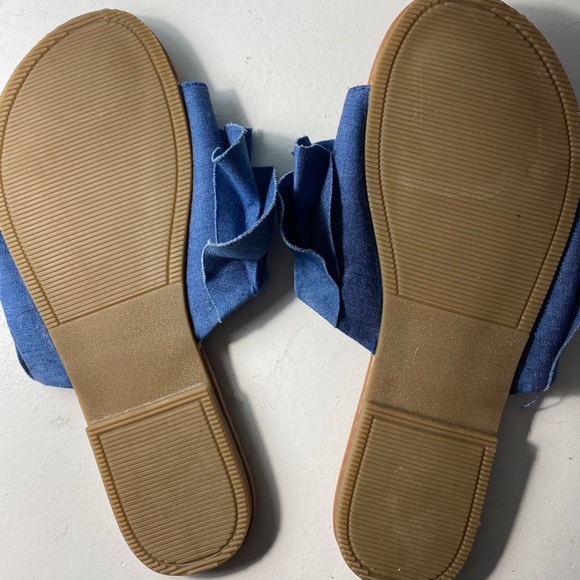 Flat Denim Sandals - Picture 4 of 5
